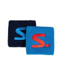Salming zweetbandje 7 cm  blauw blauw (2x)