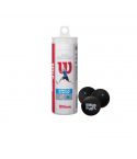Wilson squashbal blauwe stip (3x tube)