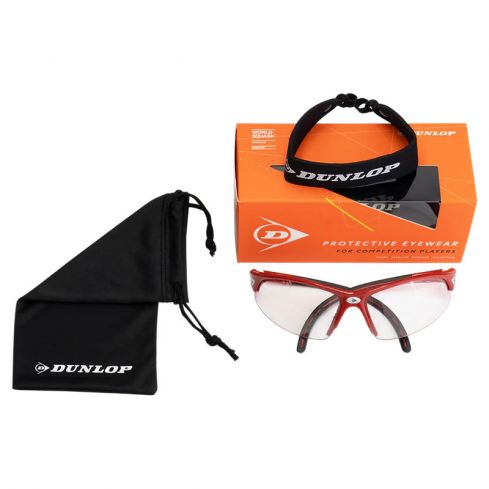 Dunlop squashbril i-Armor rood