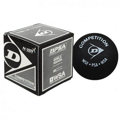 Dunlop Squashball (6x) Comp (enkel gele stip)