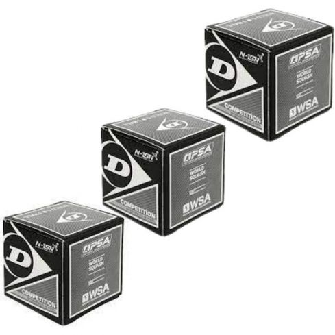 Dunlop Squashball (3x) Competition (enkel gele stip)