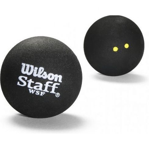 Wilson squashbal dubbel gele stip (3x)